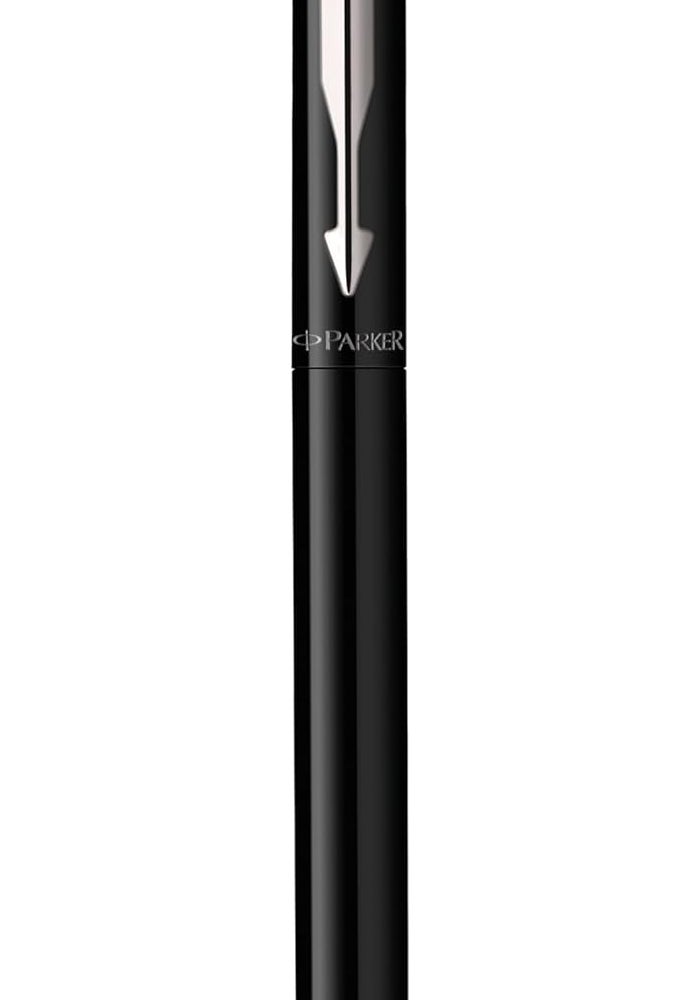 Parker Vector Fountain Pen - Black with Chrome Trim, Medium Nib, Blue Ink - Image 3